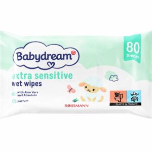 Babydream extra sensitive drėgnos servetėlės 80 vnt