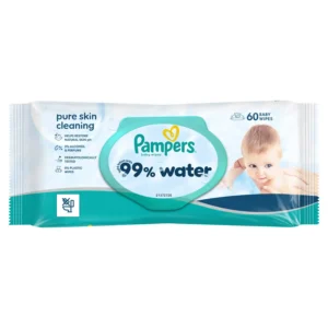 Pampers 99 % vandens drėgnos servetėlės 60 vnt