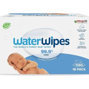 WaterWipes drėgnos servetėlės dėžė 18 pakuočių