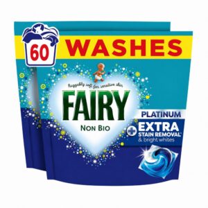Fairy non bio platinum +extra stain removal 60 skalbimų