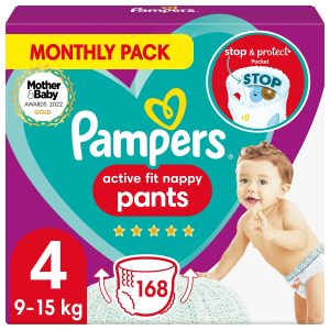 Pampers active fit pants 4 dydis (9-15 kg)