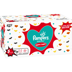 Pampers Baby Dry Pants Super Heroes 5 dydis (12-17 kg)